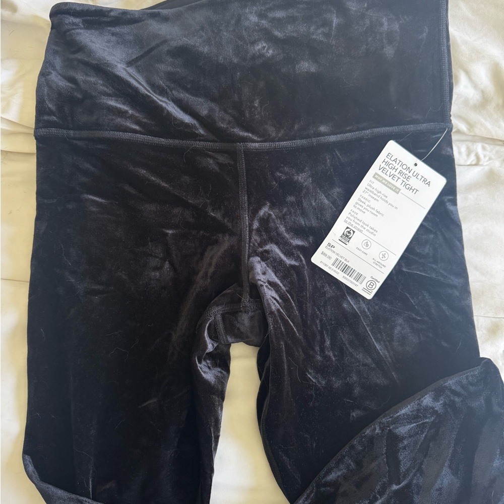 Athleta Black Velvet Leggings